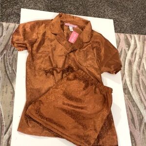 Silky Brown Pajama Set